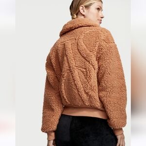 Victoria's Secret Coat/Jacket Zip Up Toffee Buzz Brown 🤎 RARE